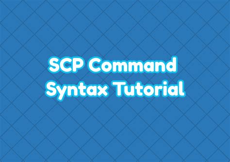 SCP Tutorial 的图像结果