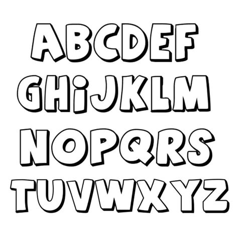 Bubble Letters Alphabet Printable