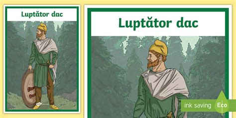 Luptător dac - Planșă cu diferite dimensiuni