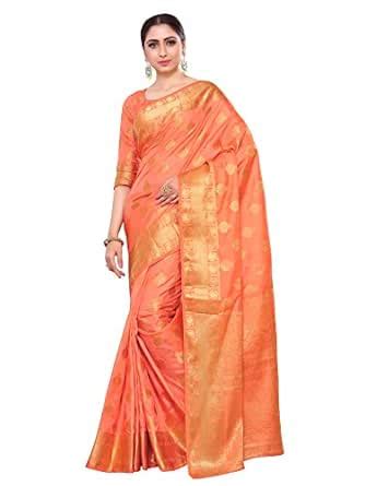 Buy Mimosa Uppada Style Art Silk saree color: Orange (4180-323-SD-PEACH ...
