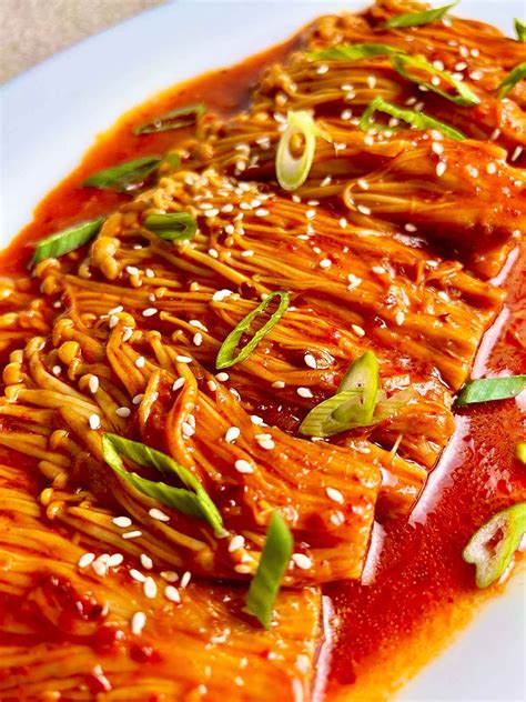 Spicy enoki mushrooms – Artofit