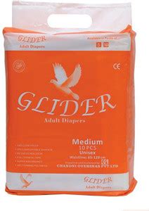 GLIDER Premium Adult Diaper - Medium ( 10 Count ) Adult Diapers - M ...