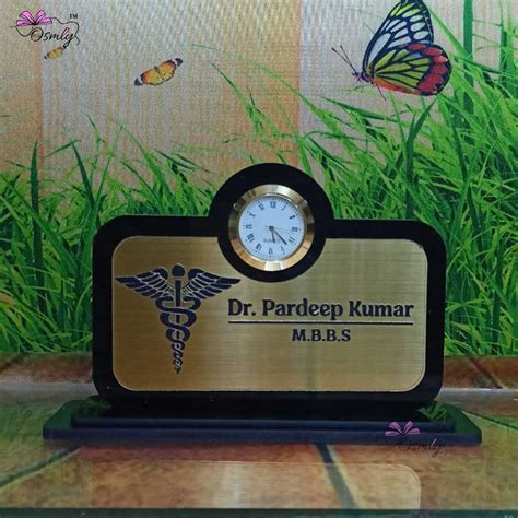 OSMLY Acrylic Clock Name Plate - Buy Online Name Plate