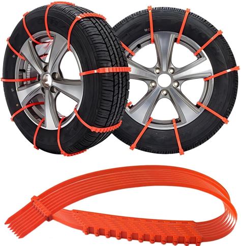 Snow Chains 40 Pcs Emergency Anti Skid Car Tire Chains Non-Slip Snow Chains Portable Snow Tire ...