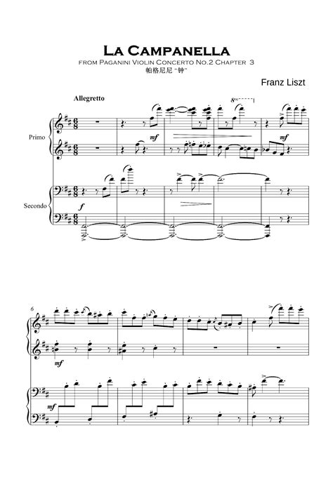 La Campanella - Franz Liszt (arr. Franz Liszt) by Franz Liszt Sheet ...