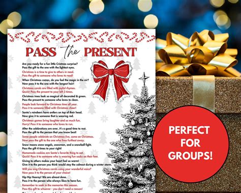 Christmas pass the present game christmas party game christmas ...
