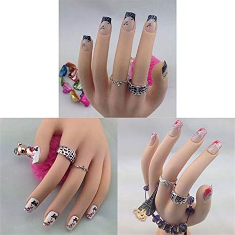 Electomania Flexible Plastic Mannequin Nail Art Training Hand Display ...