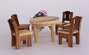 Buy CLASSIC WOOD CARVER Cute Miniature Dinning Table | Furniture Doll ...