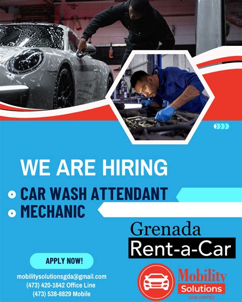 Car Wash Attendant and Mechanic - Mobility Solutions - Jobs in Grenada