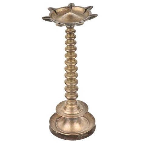 South Indian Traditional 7 Faceted Brass Oil Lamp