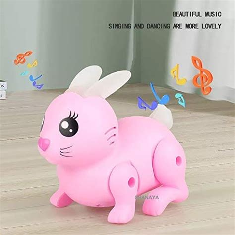 SHANAYA Electronic Battery Powered Jumping Rabbit Animal with Twitching ...