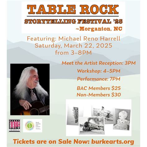 Table Rock Storytelling Festival, 2025, 506 S. Sterling Street ...