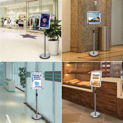 Buy LISGHTJS Adjustable Pedestal Sign Holder 8.5 x 11 Inch Portrait to ...