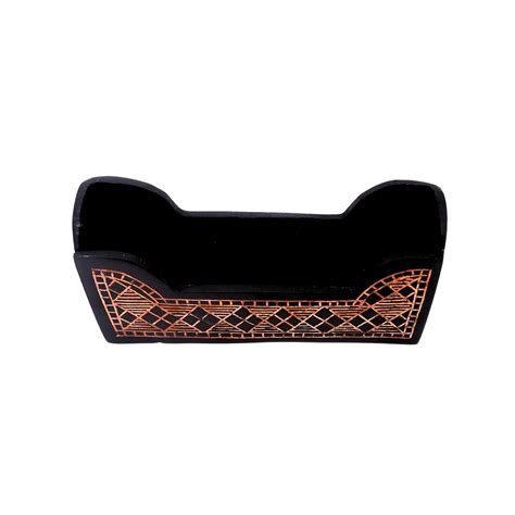 Black Visiting Card Holder - Bidri Art - Copper Inlay Work – Natriel