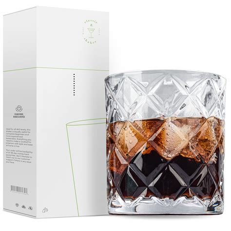 11.5 Ounces/ 330ml Whiskey Glasses, JOYCEMALL Set of 6 Old Fashioned ...