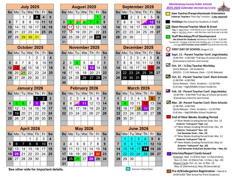 Mecklenburg County Public Schools Calendar 25-26 Revised [PDF] - EduCounty