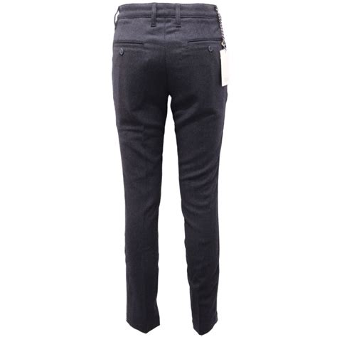 0393AL pantalone uomo CRUNA men NEW TOWN textured wool blend pants blue