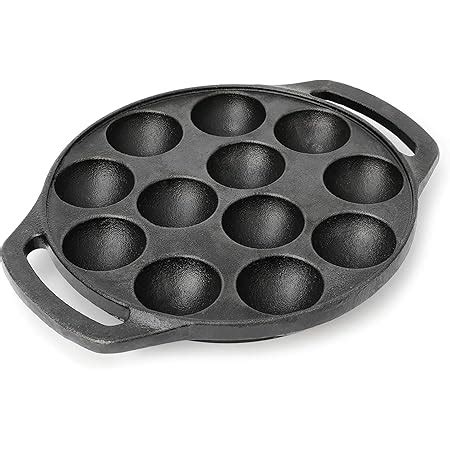 Buy ROSTON cast Iron Paniyaram appam pan appe ponganalu Pan Chatti ...
