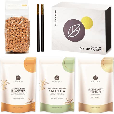Amazon.com: Boba Snob Boba Tea Making Kit, Bubble Tea Kit with Boba ...