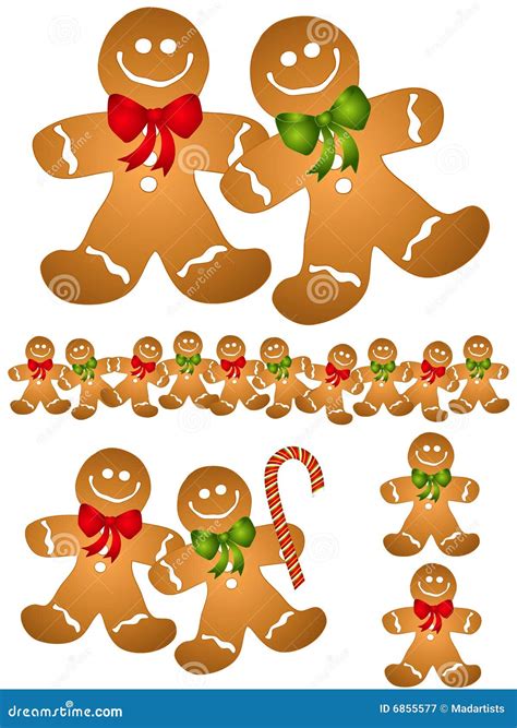 Gingerbread Men Clip Art stock vector. Illustration of clipart - 6855577