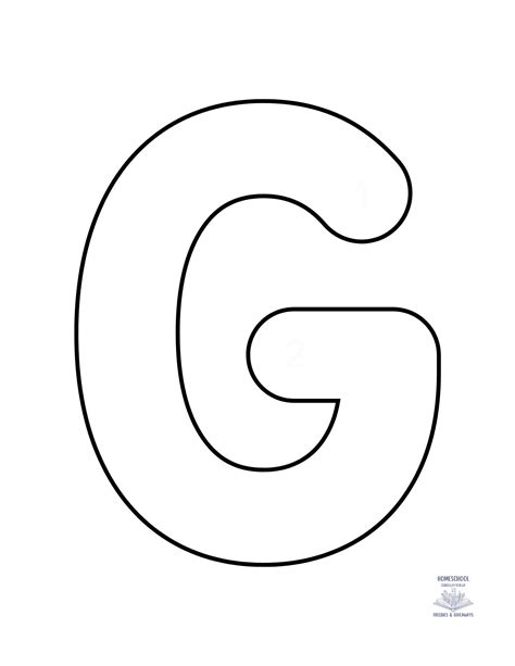 Bubble Letter Gg - Easy and Free Printable Set - Homeschool Freebies ...