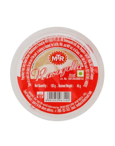 Buy MTR Rasogolla Portion Pack 120 g online - MTR Foods