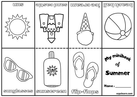 Classroom Objects Mini Coloring Book - Ezpzlearn.com