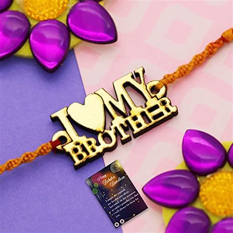 Stylish Bhaiya Rakhi " I LOVE MY BROTHER" Designer Pendent With ...