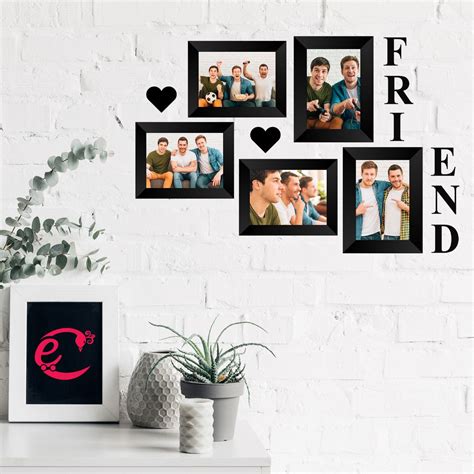 Memory Wall Collage Photo Frame - Set of 5 Photo Frames for 3 Photos of ...