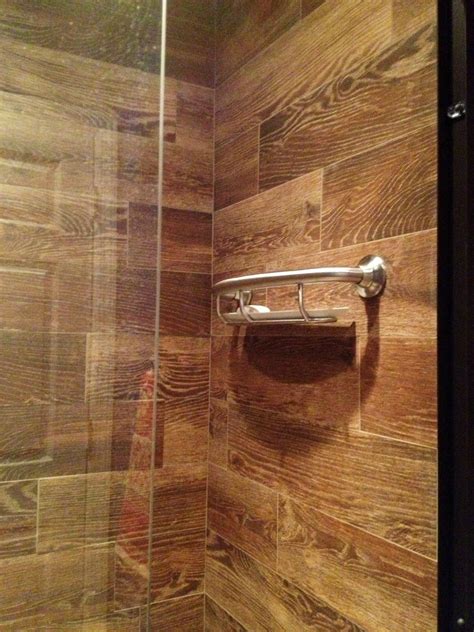 Wood tile | Wood tile shower, Bathroom tile designs, Wooden tiles bathroom