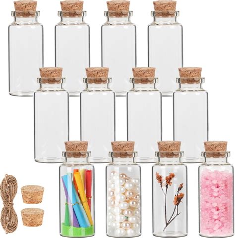 Amazon.com: 30 ml Small Glass Bottles with Cork, 12 Pack Mini Bottles ...