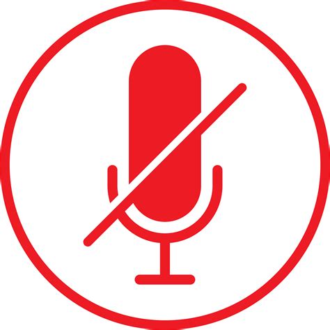 Microphone off icon in flat design style. Podcast signs illustration ...
