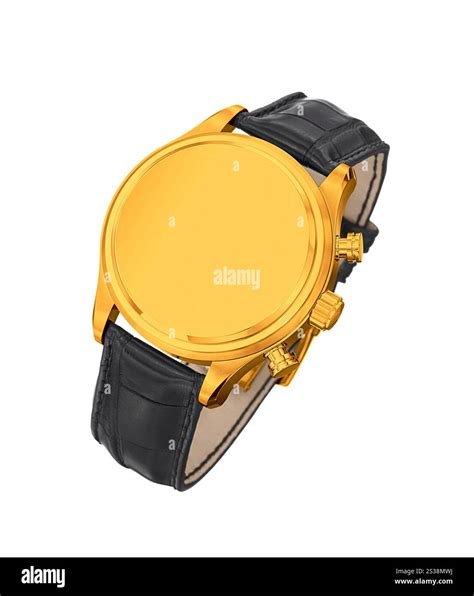 Mens luxury gold wrist watch isolated on white background. Mens luxury ...