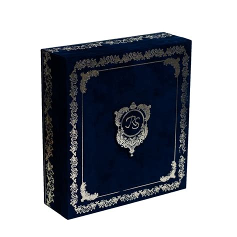 Royal Blue Velvet Wedding Invitation Suite – Upani
