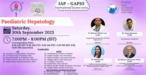 Session on “Paediatric Hepatology” – Global Association of Physicians ...