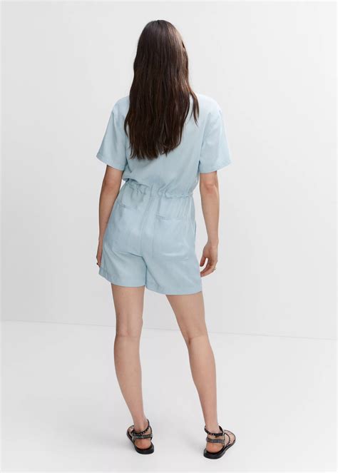 Lyocell shirt jumpsuit - Women | MANGO Japan