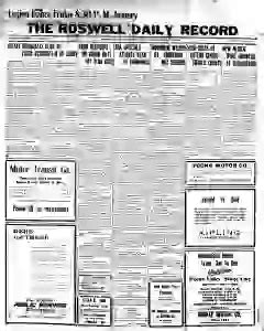Roswell Daily Record Archives, Jan 31, 1924, p. 1