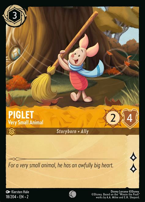 Piglet - Very Small Animal Lorcana Card | inkDecks.com