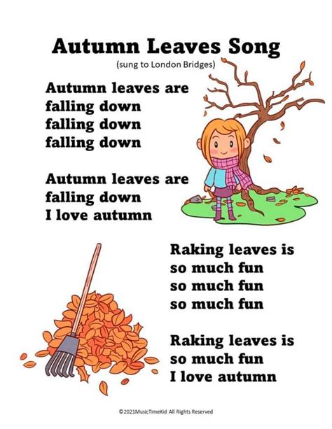 15 Singable Autumn Songs for Preschoolers | Preschool songs, Fall songs ...