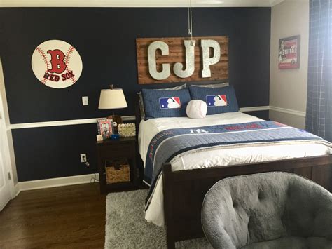 Boys Baseball Theme Bedroom | Baseball themed bedroom, Baseball room ...