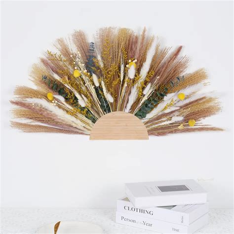 Buy HUAESIN Pampas Grass Decor Dried Pampas Grass with Eucalyptus Stems ...