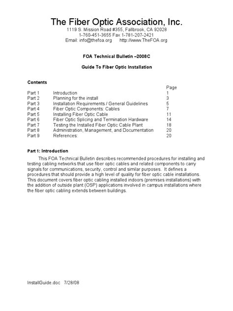 Fiber Optic Cable Installation Guide 的图像结果