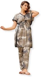 RV AND SONS Women Printed Green Night Suit Set Price in India - Buy RV ...