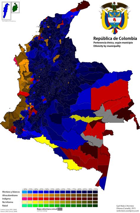 Mapa étnico de Colombia (X-post de r/Mapporn) : Colombia