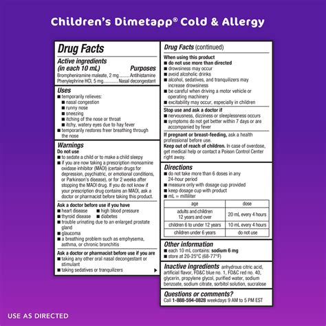Children’s Dimetapp Cold & Allergy Medicine, Antihistamine, Nasal ...