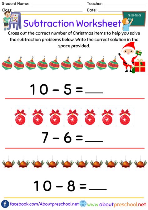 Kindergarten Subtraction Worksheets-9 - About Preschool