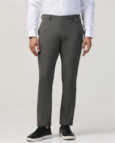 TechPro Slim Fit B-91 Formal Olive Solid Trouser - Ashley