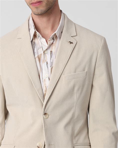 Buy Beige Corduroy Slim Fit Blazer Online at Muftijeans