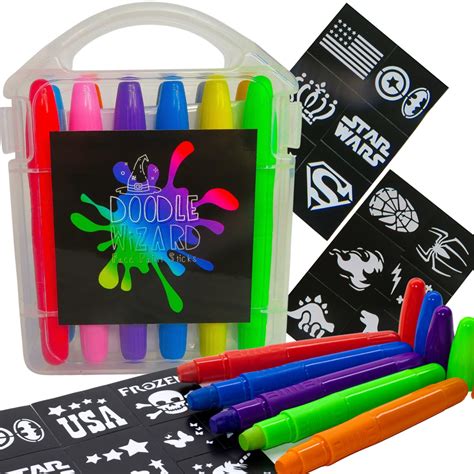 Face Painting Kit For Kids With Stencils 12 Large Water | Desertcart INDIA