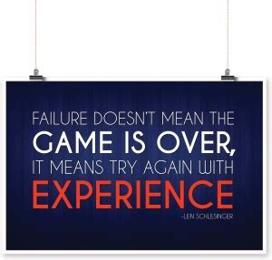 Failure doesn’t mean - Len Schlesinger Quote Poster - MVP-00627 Paper ...